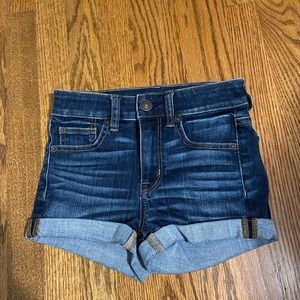 American Eagle High Rise Shortie Jean Shorts